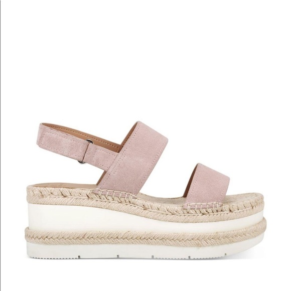 Marc Fisher Gallia Pink Espadrille Platform Sandal - Picture 1 of 11